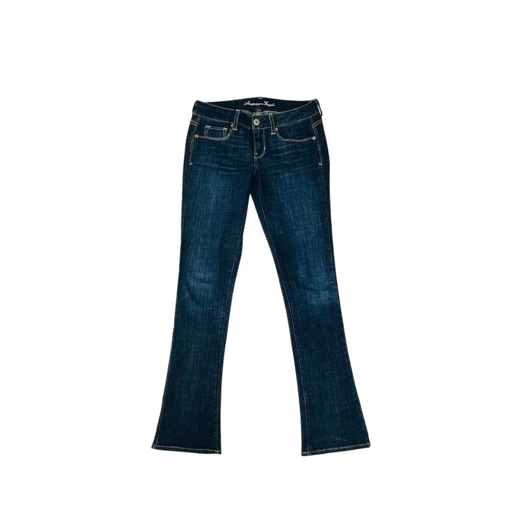 American Eagle Women's Dark Wash Skinny Kick Flare Jeans 6L